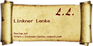 Linkner Lenke névjegykártya